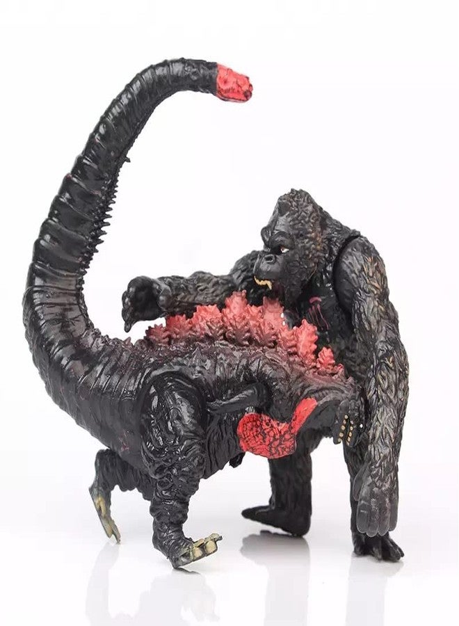 De-Lite™ Action Figures Soft Touch Vinyl Plastic Collectible Model Toys… (God-Zilla & Kong, 8 Pieces Set, Multicolour, 5-7cm) - Image 2